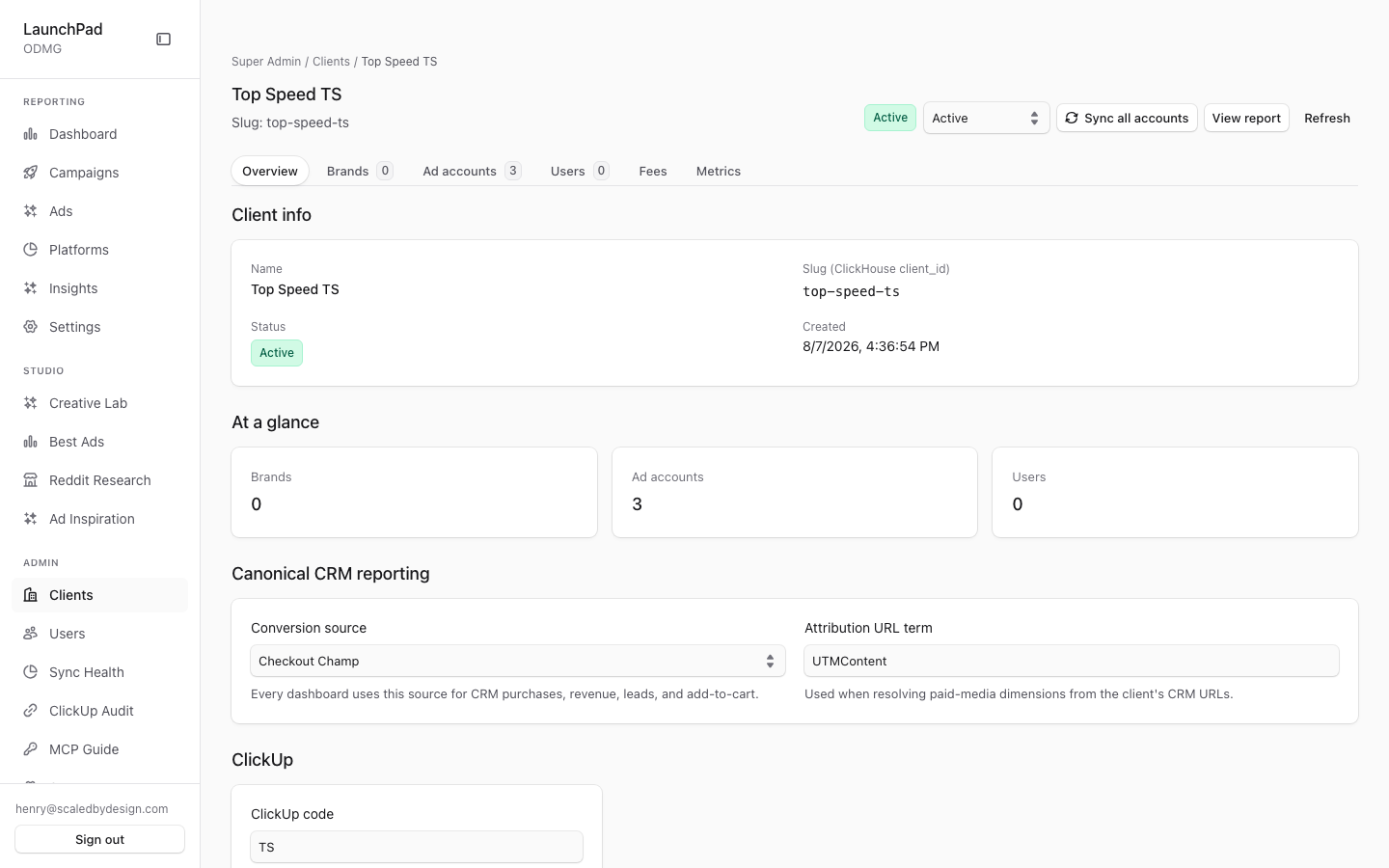 Admin Client Detail